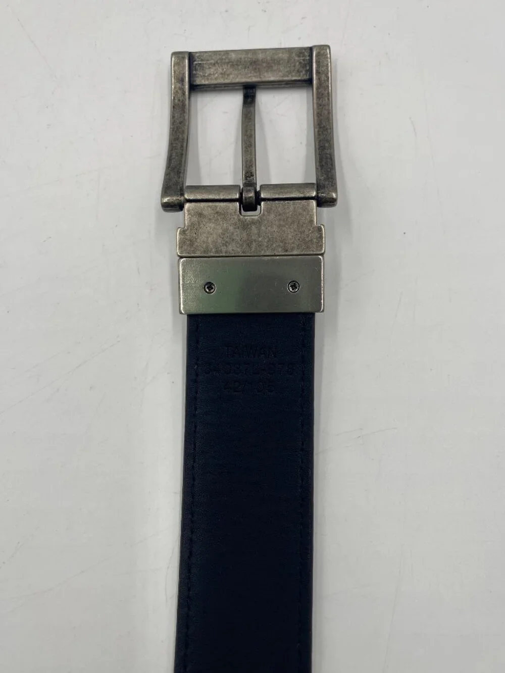 Boconi Reversible Belt Black Brown Size 42 Silver Buckle Dress Golf Work 1.25